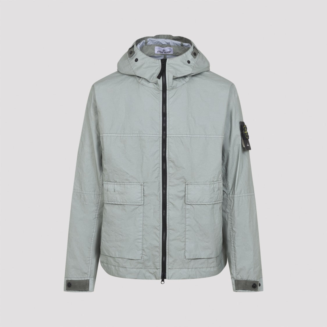 Stone Island Utility-Inspired Green Polyamide Coat