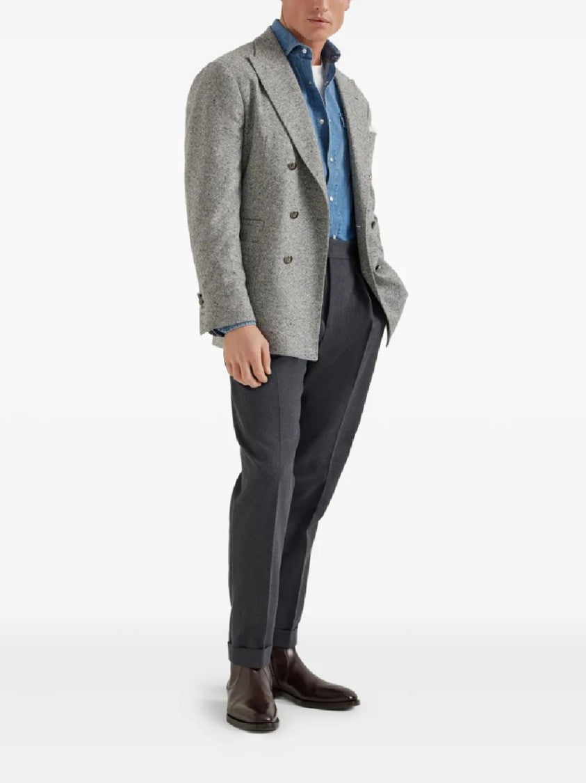 Brunello Cucinelli Crew Neck T-Shirt With Chest Print