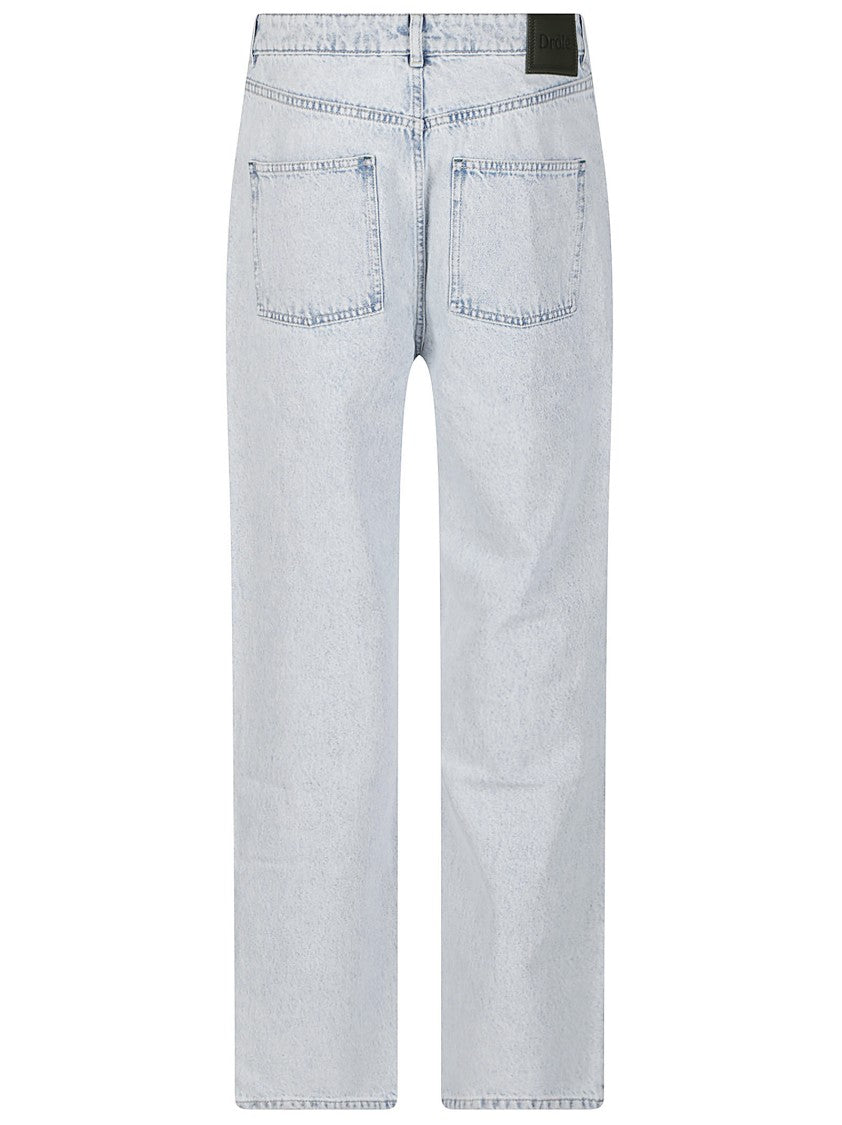 Drôle De Monsieur Washed Light Wash Cotton Jeans