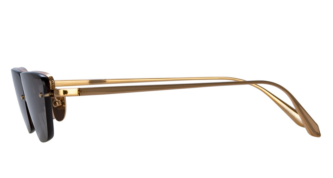 Linda Farrow Lfl Oversized Square Sunglasses With Titanium Frame