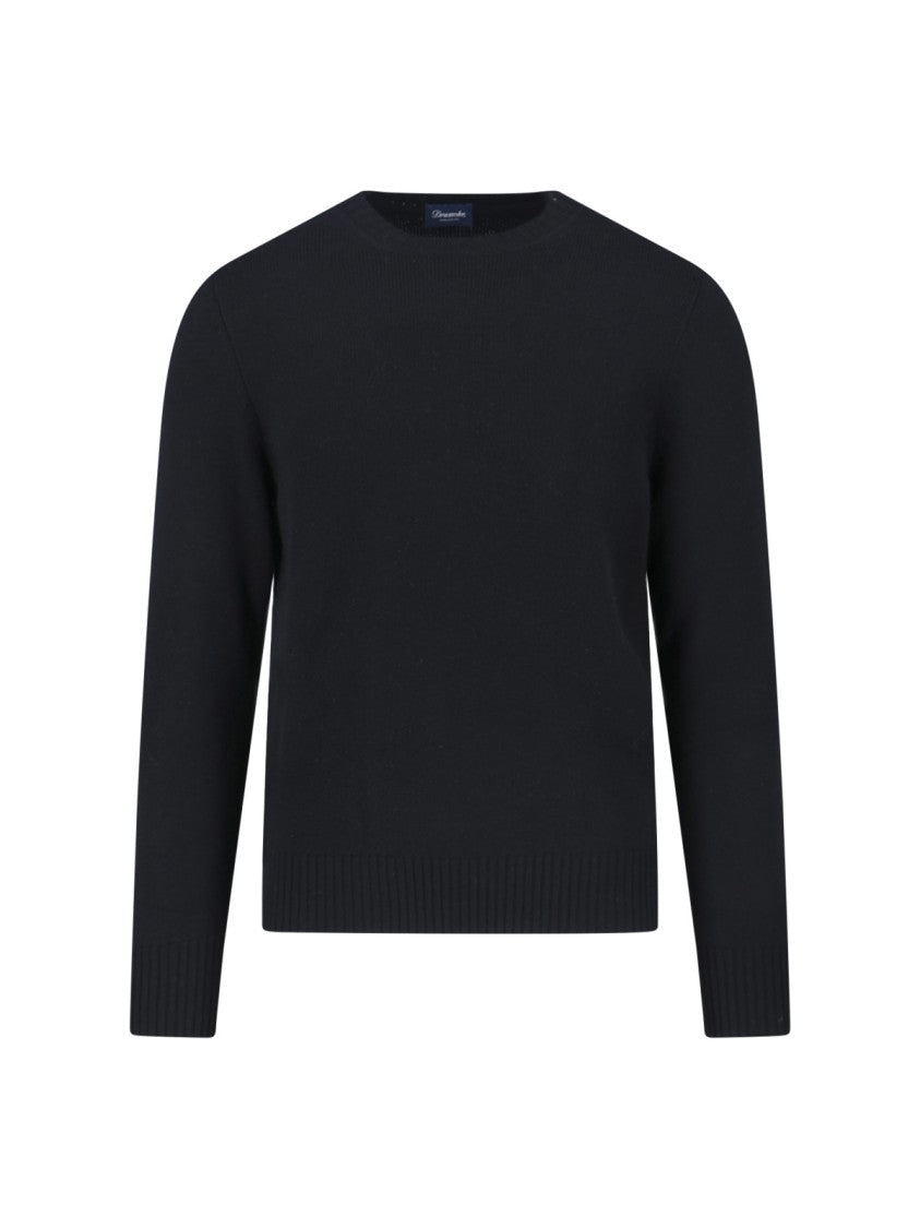 Drumohr Classic Black Sweater With Timeless Design