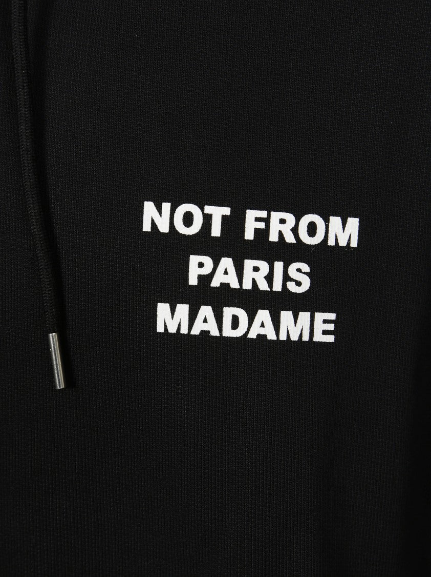 Drôle De Monsieur Crew Neck Black Slogan Sweatshirt