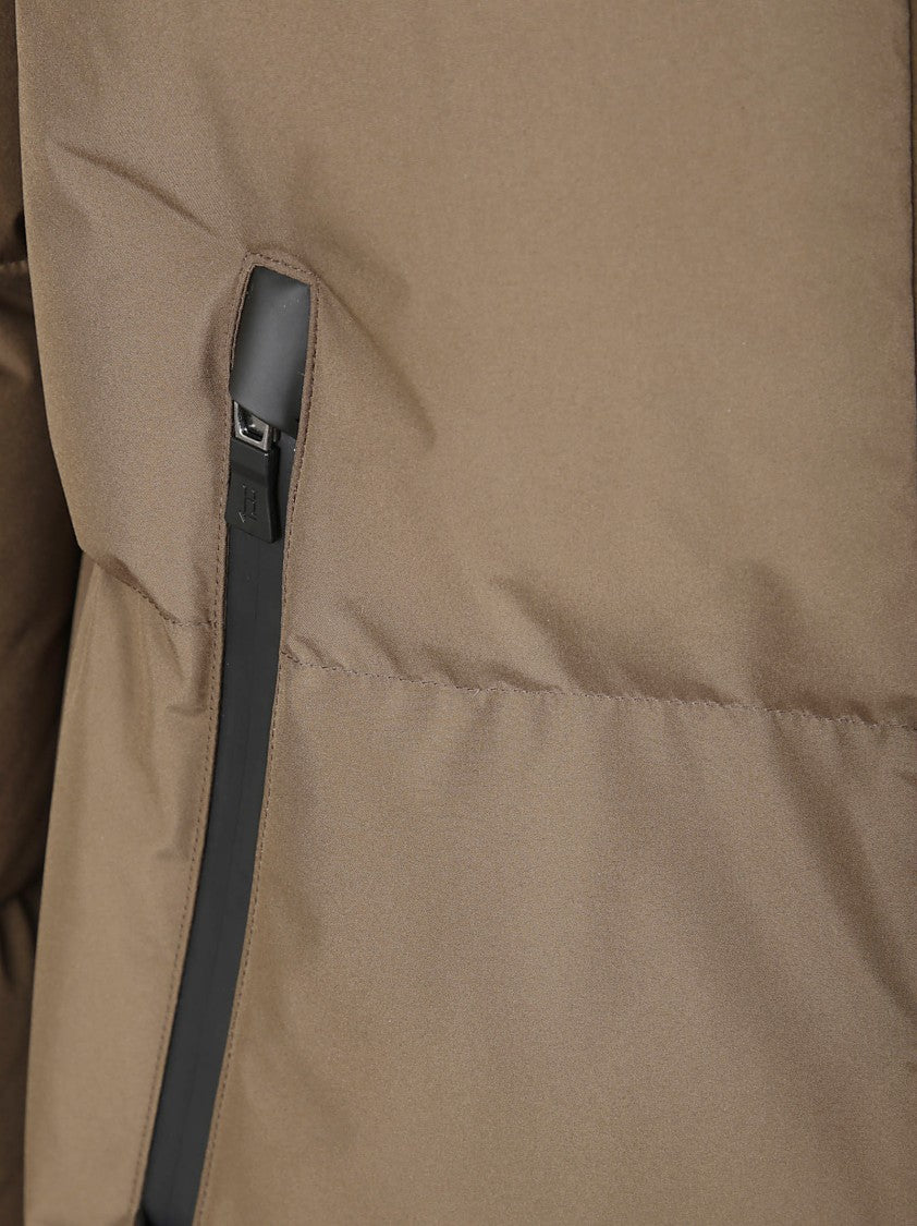 Herno Padded Down Coat With High Collar And Hood