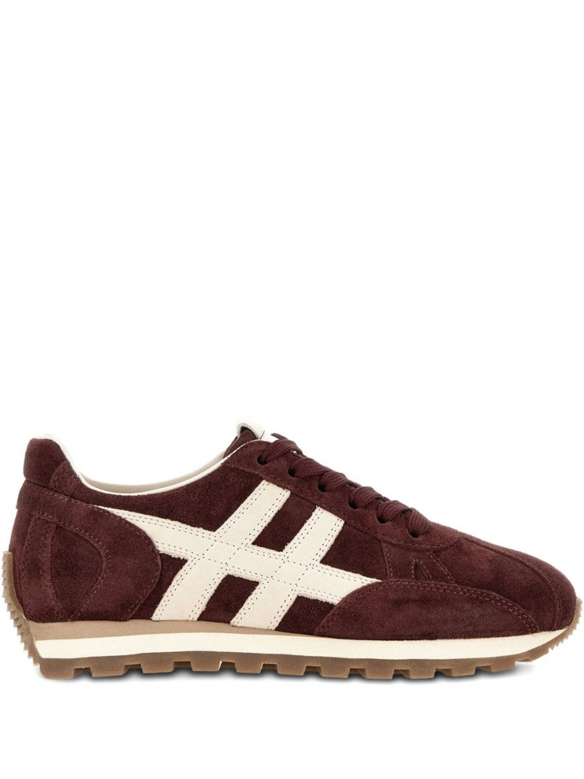 Hogan Bordeaux Vitello Leather Sneakers