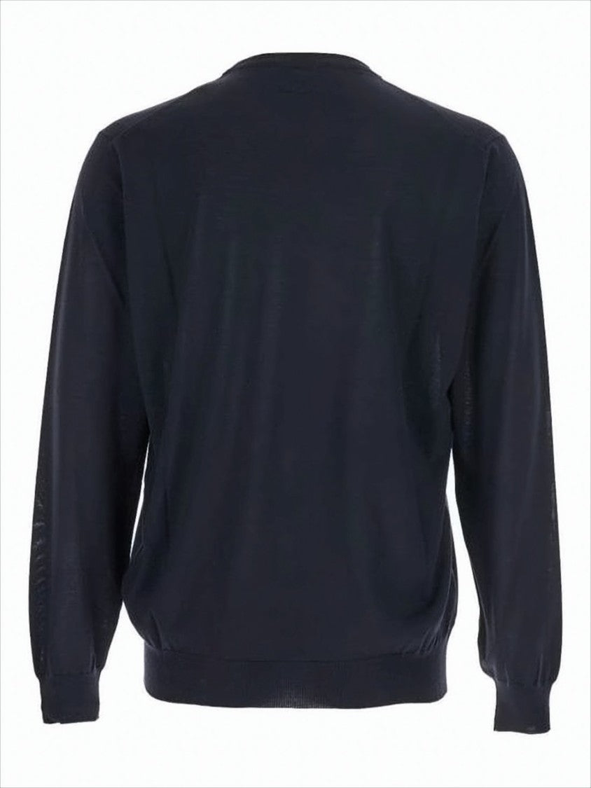 Lardini Refined Blue Wool Sweater