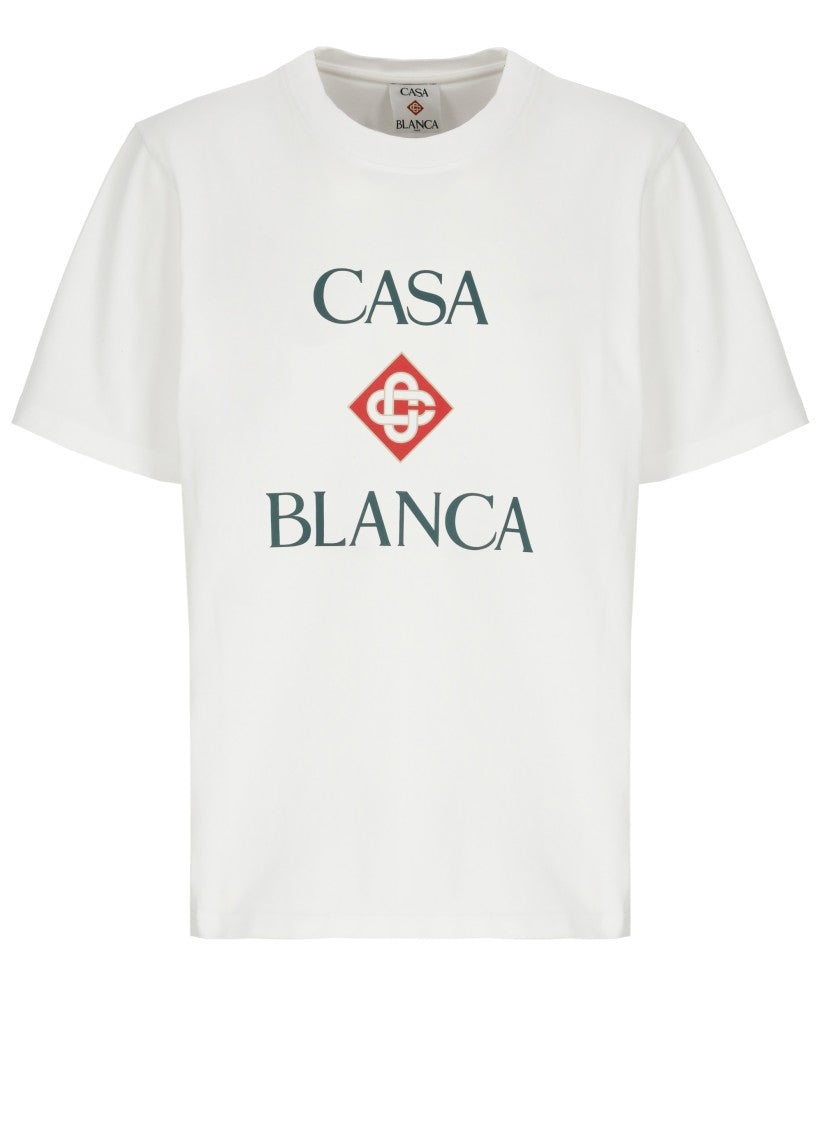 Casablanca White Classic Stacked Logo T-Shirt