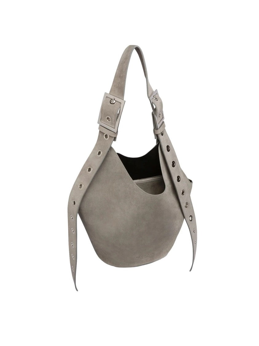 Dondup Dusty Gray Small Hobo Bag