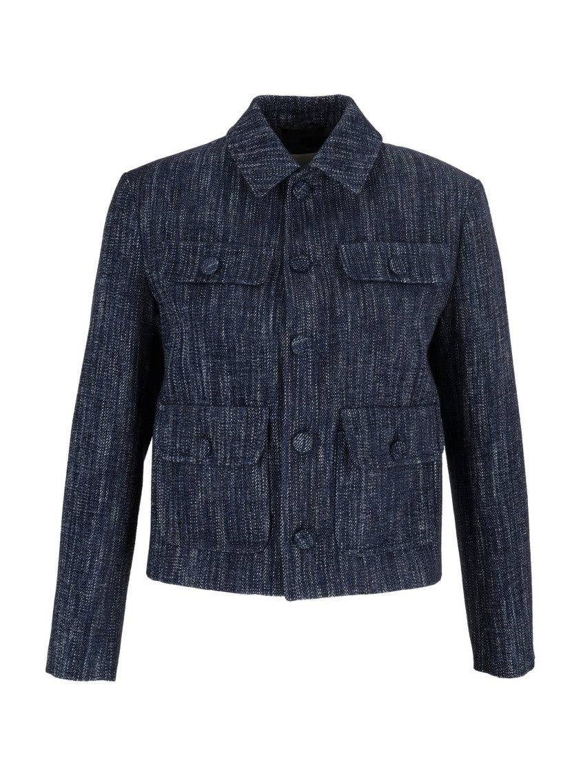 Circolo 1901 Cropped Textured Cotton Jacket