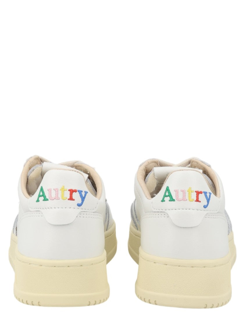 Autry Medalist Low Perforated Multicolor Logo Leather Sneakers