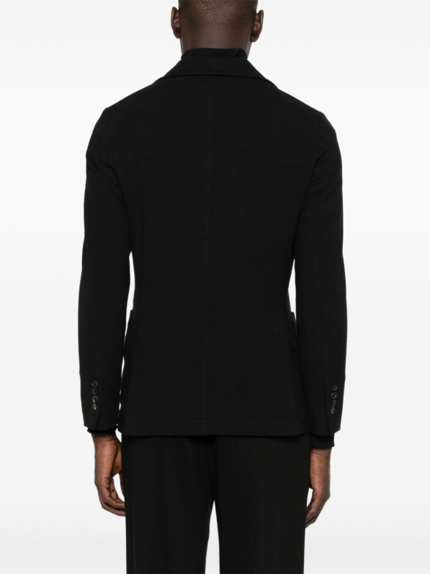 Circolo 1901 Tailored Black Blazer With Notched Lapel And Minimalist Design