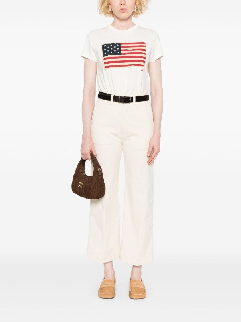 Polo Ralph Lauren Wide-Leg Cotton Trousers With Concealed Fly