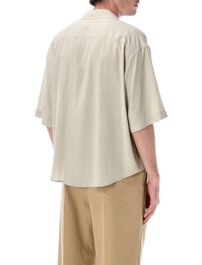 Ami Paris Boxy Short Sleeve Viscose Shirt