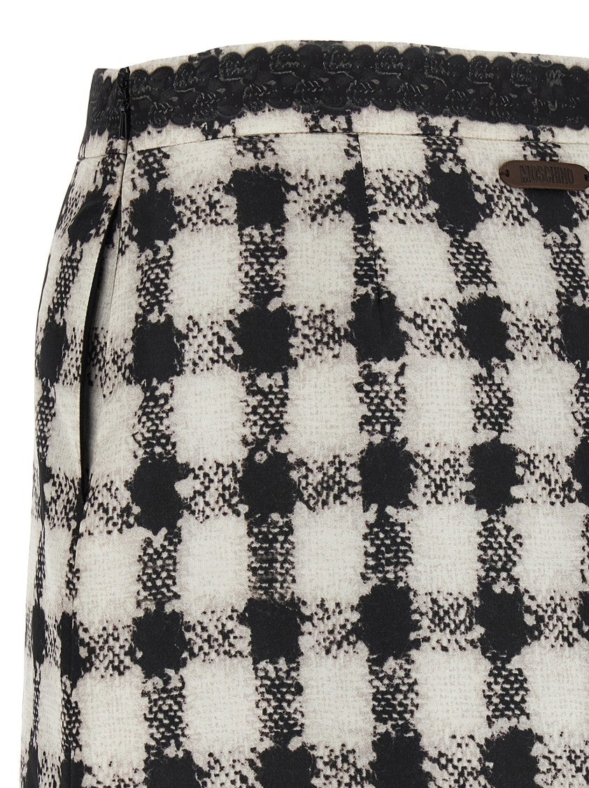 Moschino 'Texture' Print Mini Skirt