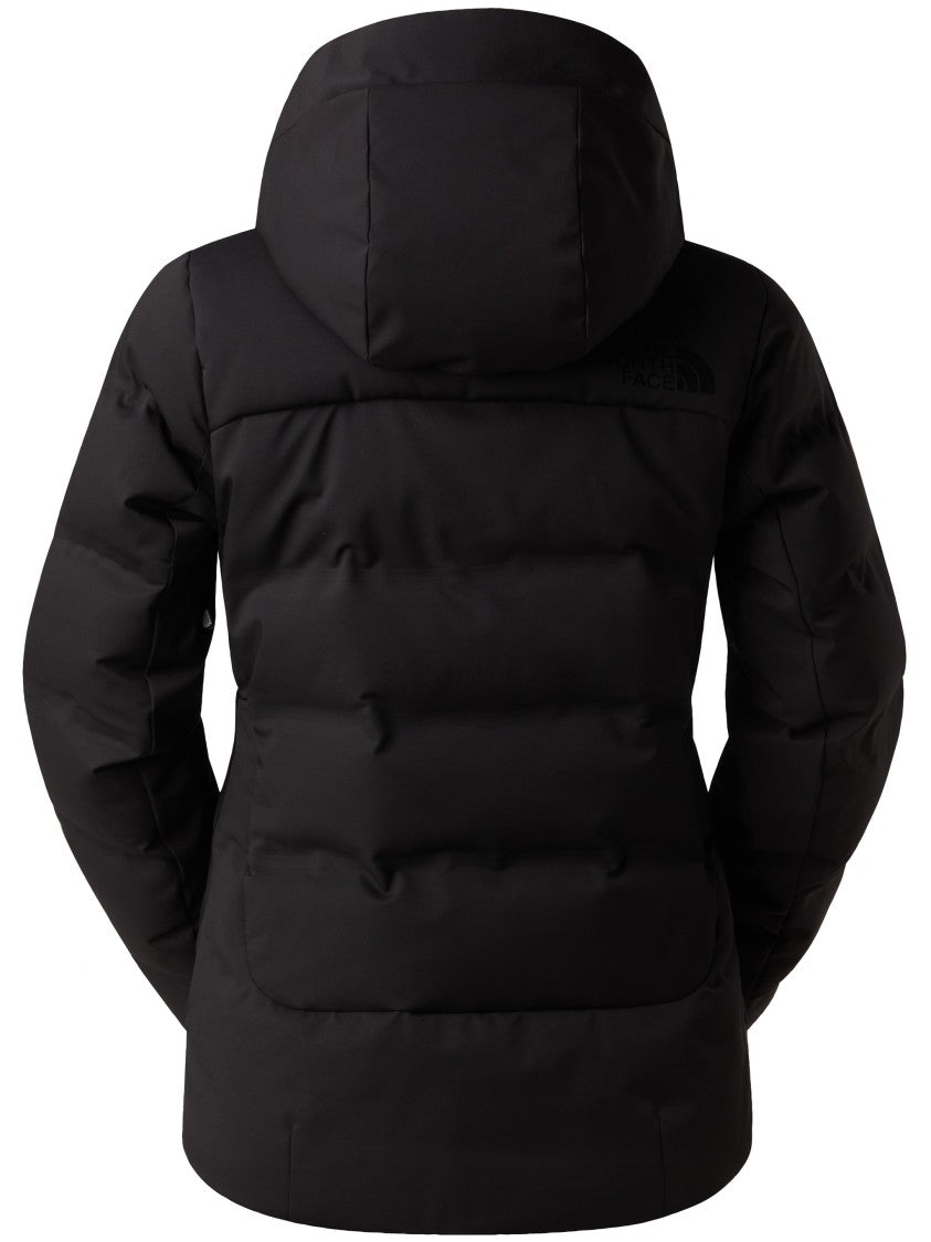 The North Face Padded Black Down Jacket With Front Zipper And Hood