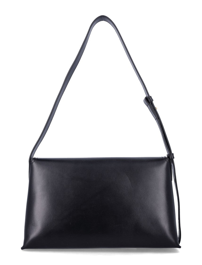 A.P.C. Smooth Leather Gold Clasp Shoulder Bag