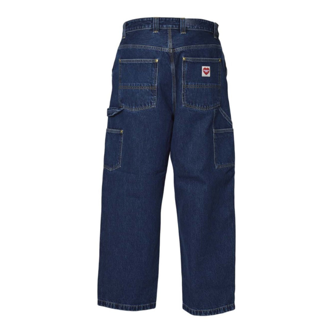 Carhartt Wip Deep Indigo Relaxed Fit Utility Jeans With Multi-Patch Pockets