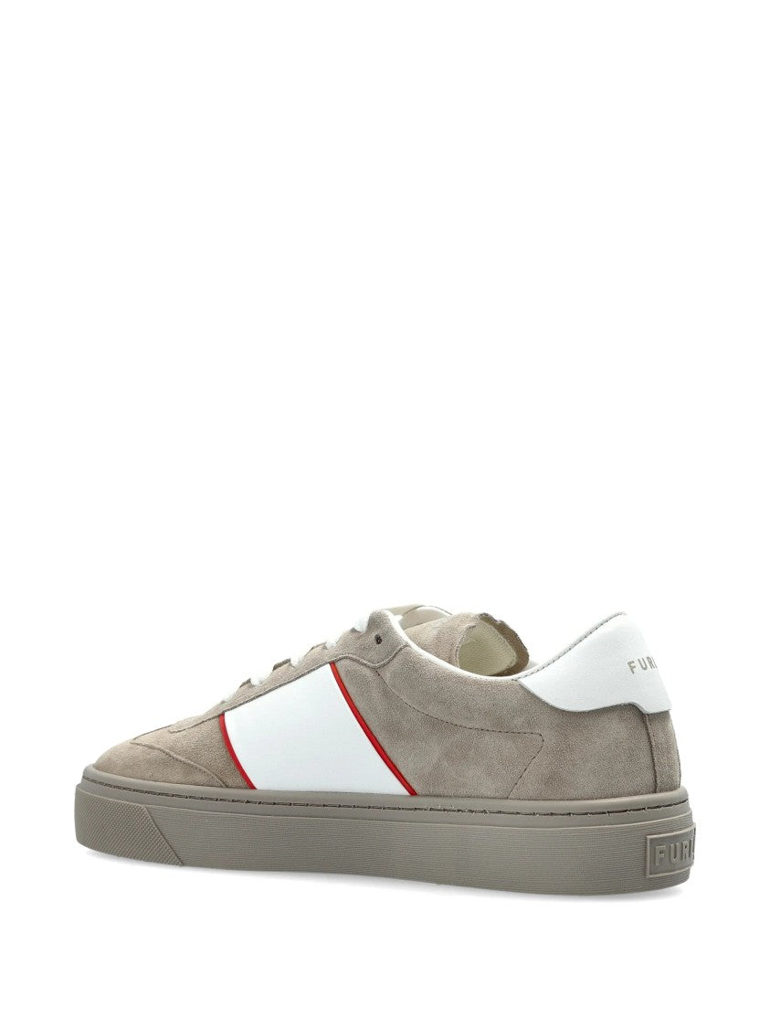 Furla Enjoy Lace Uo Beige Suede Leather Sneakers