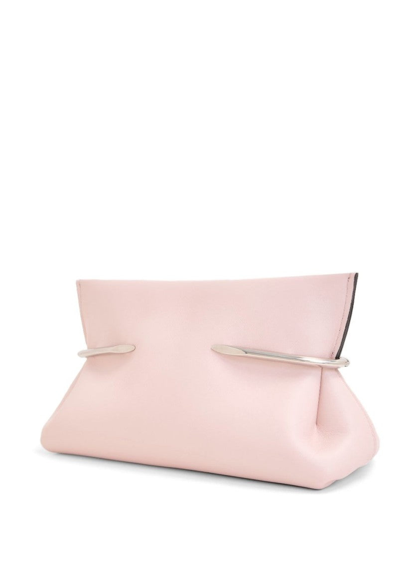 Givenchy Rectangular Soft Pink Leather Handbag With Silver Accents