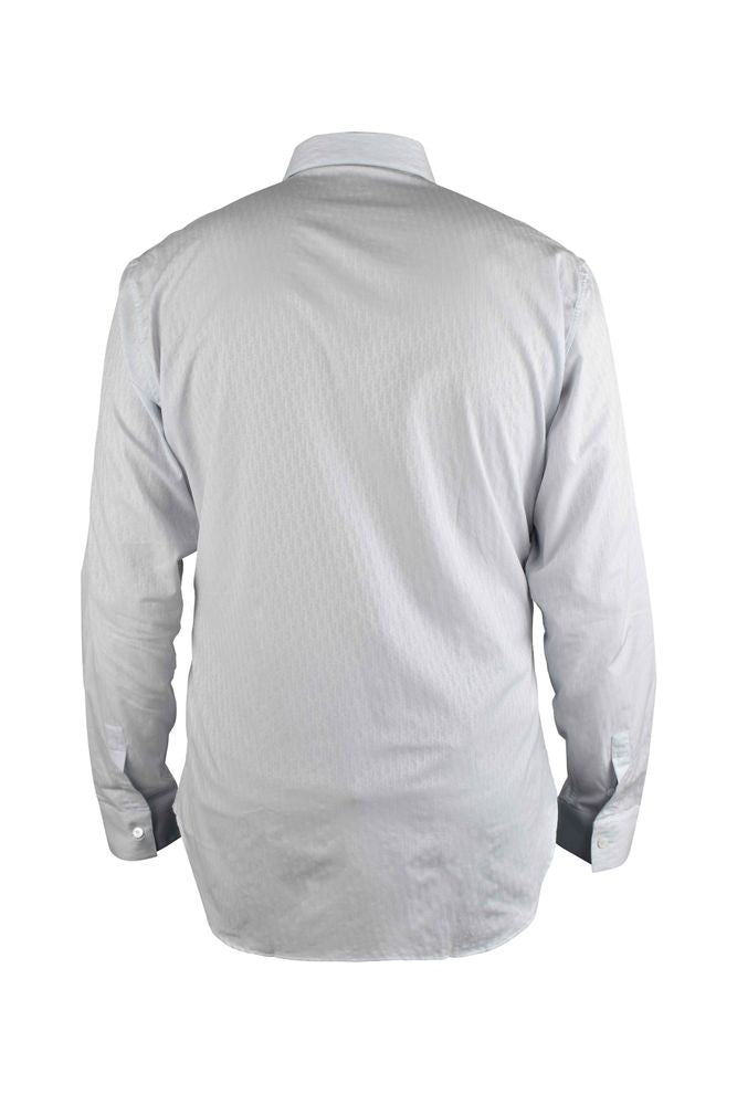 Dior Sky-Blue Cotton Oblique Shirt