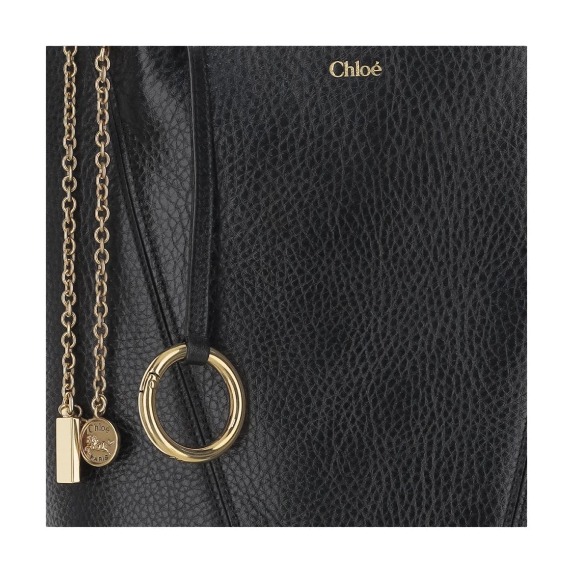 Chloé Structured Tote Bag In Maroon Calfskin Leather