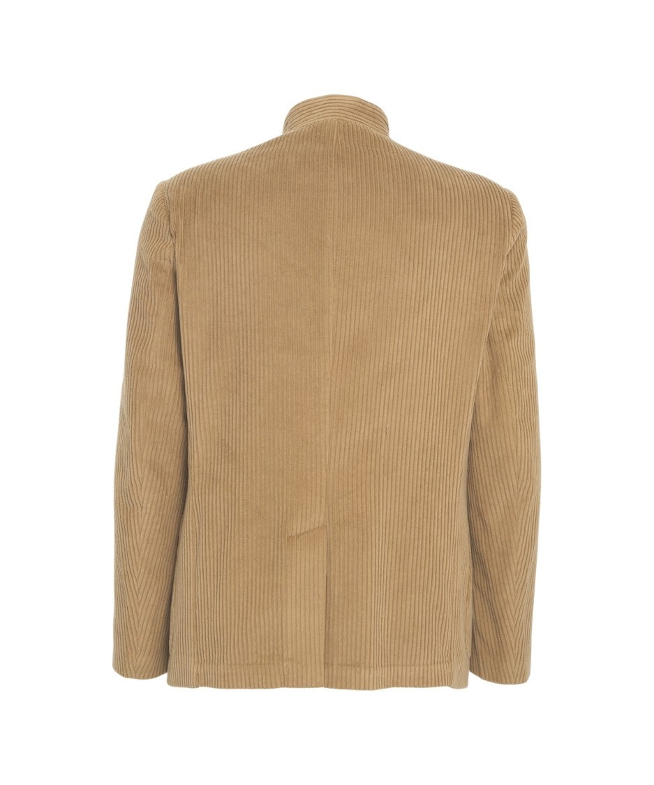 Luis Trenker Lusandro Corduroy Jacket With Stand-Up Collar And Structured Silhouette