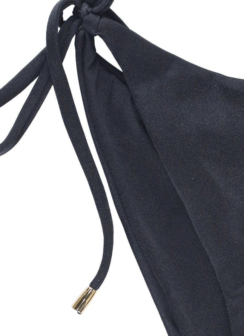 Miss Bikini Blue Triangle Bikini With Metallic Accents