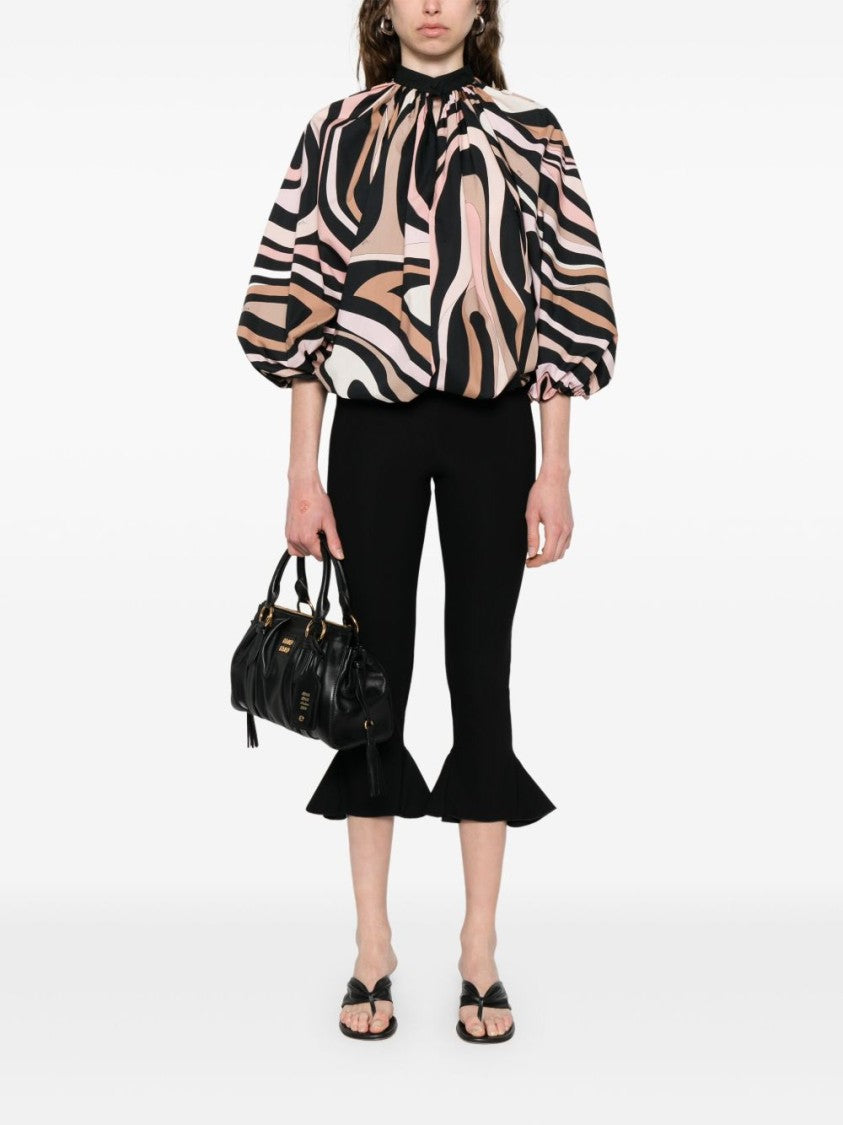Pucci High Neck Sweater With Gathered Design