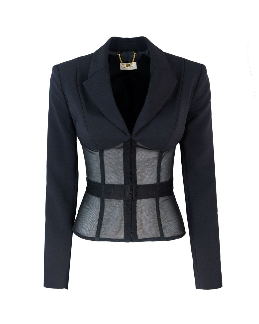 Elisabetta Franchi Crepe And Tulle Jacket
