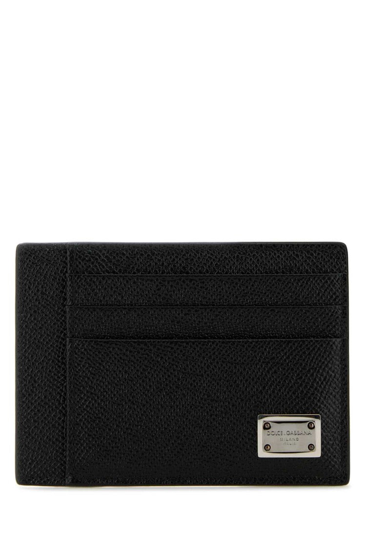 Dolce & Gabbana Black Leather Card Holder