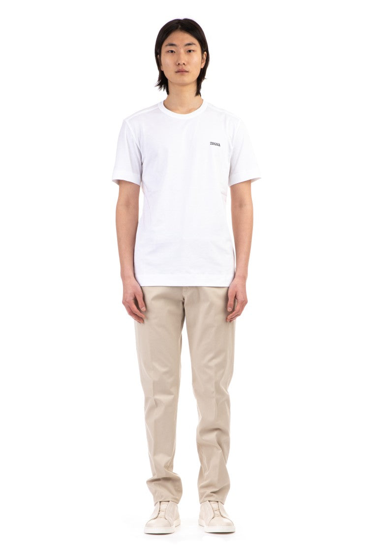 Zegna Mercerized Cotton Logo T-Shirt