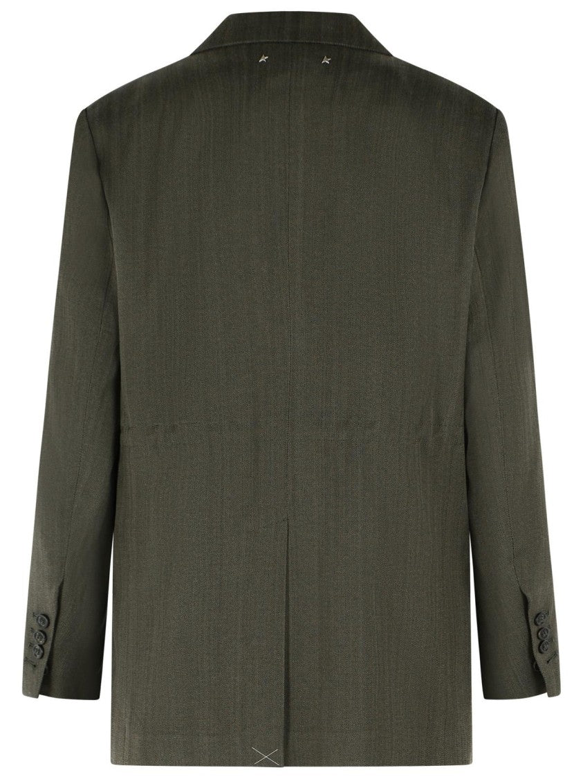 Golden Goose 'Journey' Blazer In Viscose And Grey Virgin Wool