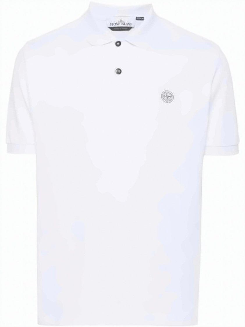 Stone Island Classic White Polo Shirt