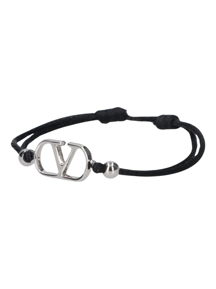 Valentino Vd Interlocking Silver-Tone Bracelet