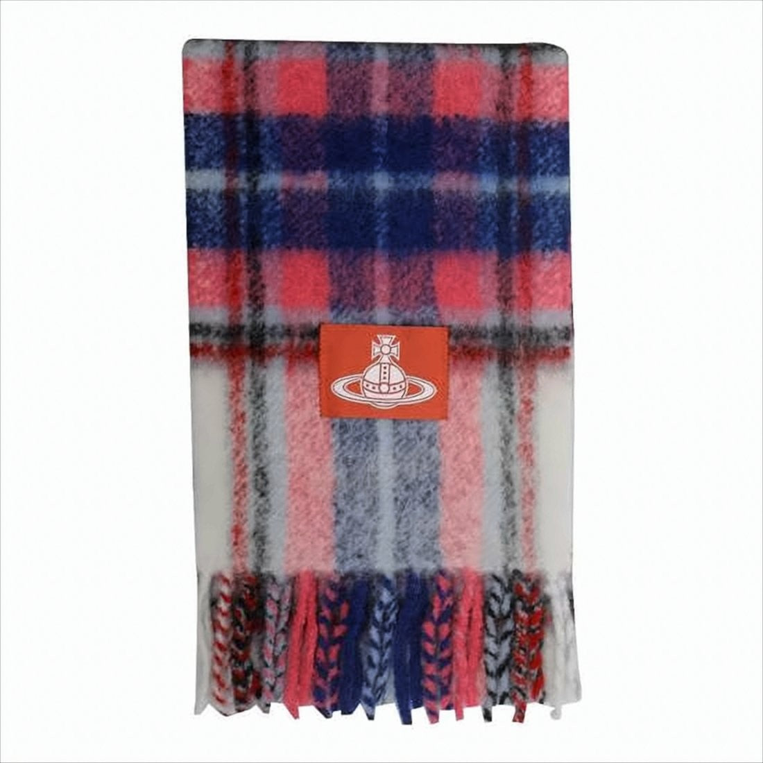 Vivienne Westwood Chunky Tartan Scarf With Fringed Ends