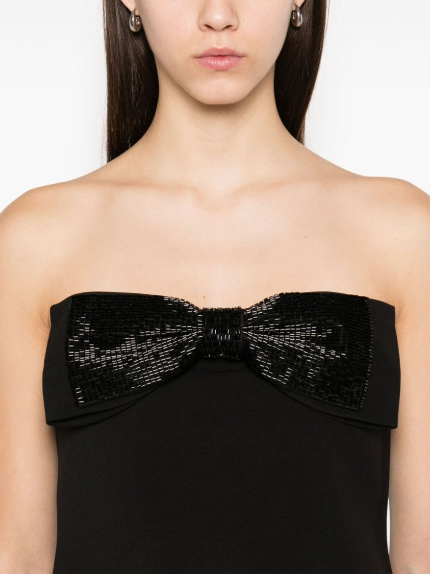 Self-Portrait Strapless Black Bandeau Top