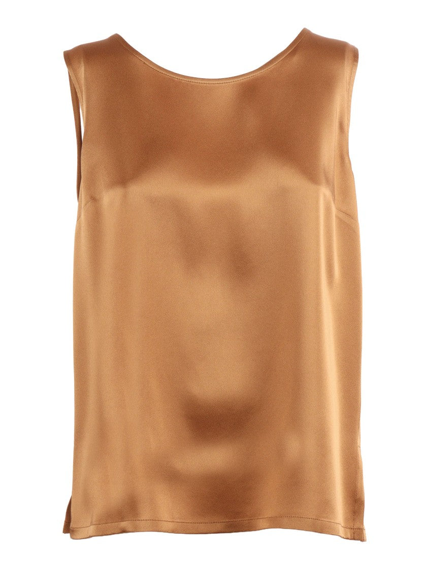 Clips Satin Finish Boxy Tank Top
