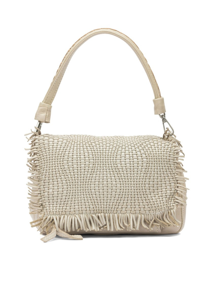 Giancarlo Nevola Compact Woven Leather Shoulder Bag With Detachable Strap