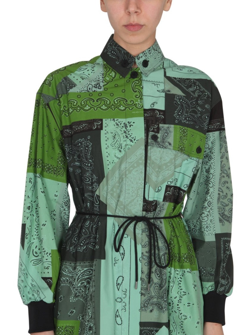Kenzo Mini Dress With Patchwork Paisley Design