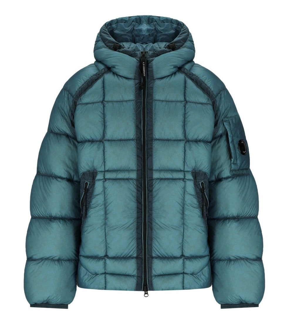 C.P. Company D.D.-Shell Aegean Blue Hooded Down Jacket