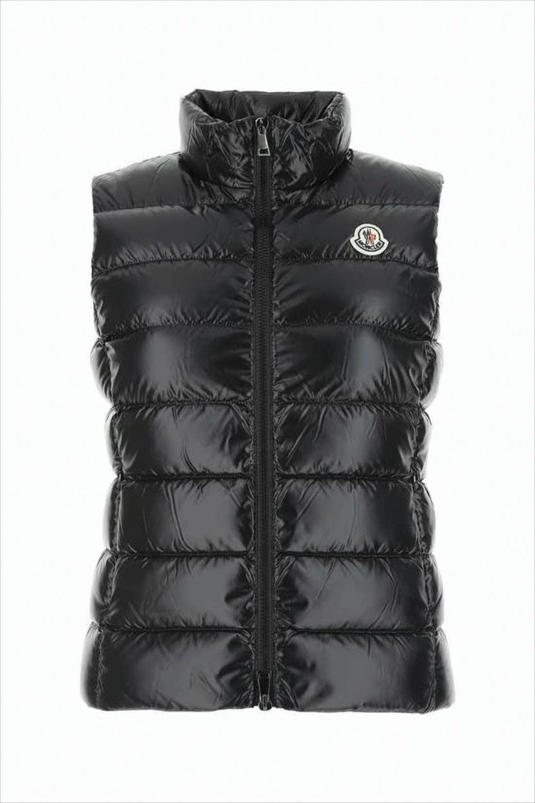 Moncler High-Collar Padded Vest With Horizontal Quilting