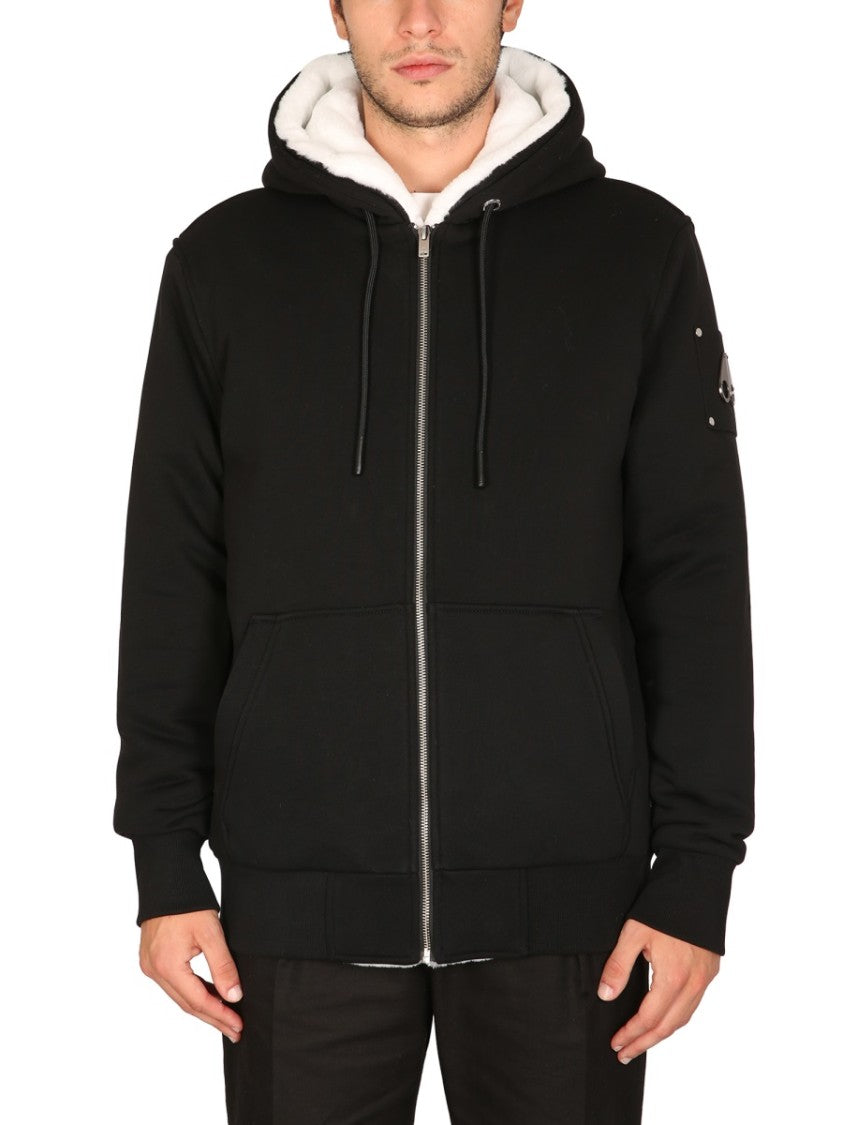 Moose Knuckles Bunny Zip-Up Plush Lined Cotton-Blend Hoodie