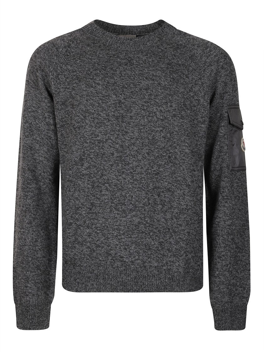 Moncler Textured Knit Sweater With Pocket Detail