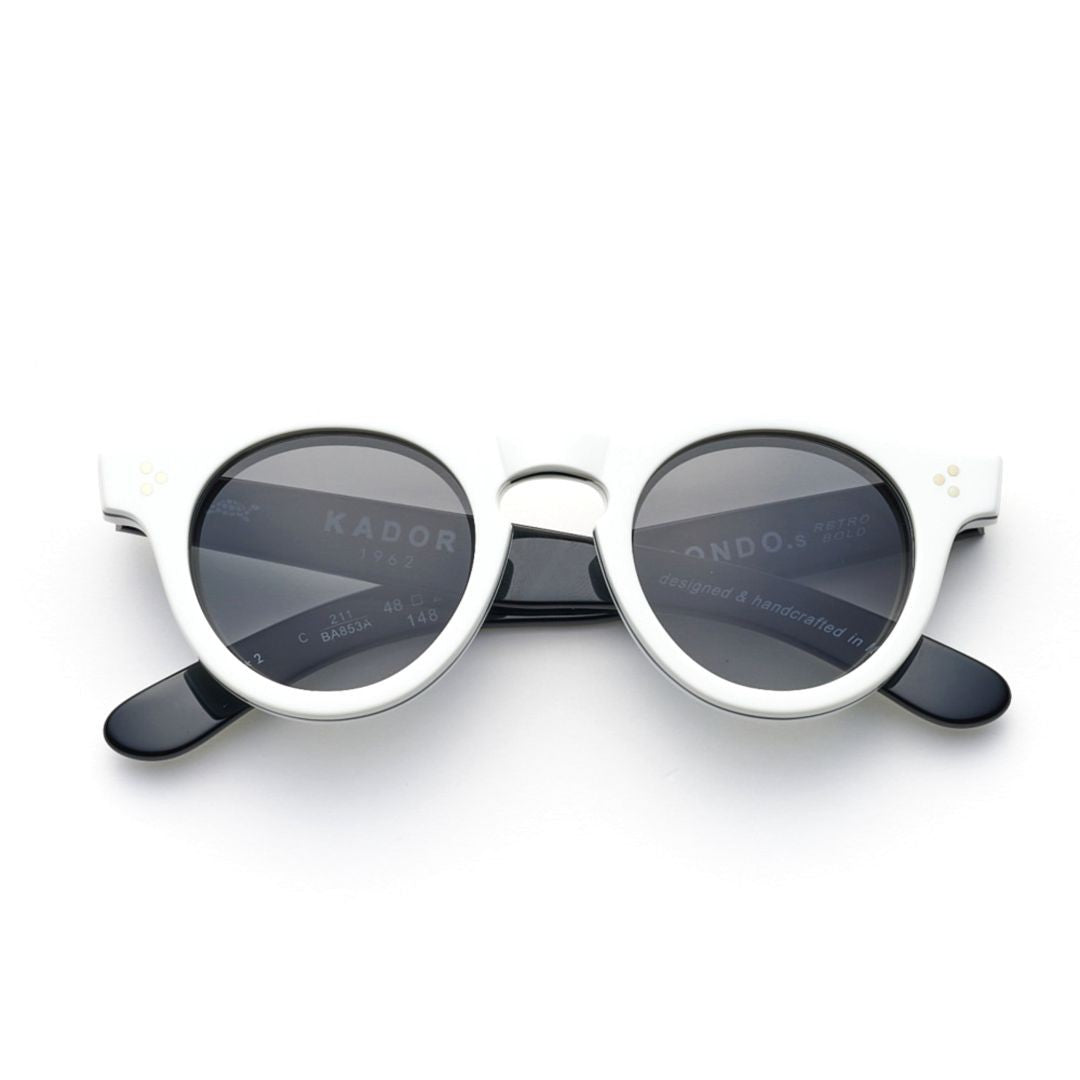 Kador Mondo Bold Round Frame Sunglasses With Gradient Lenses
