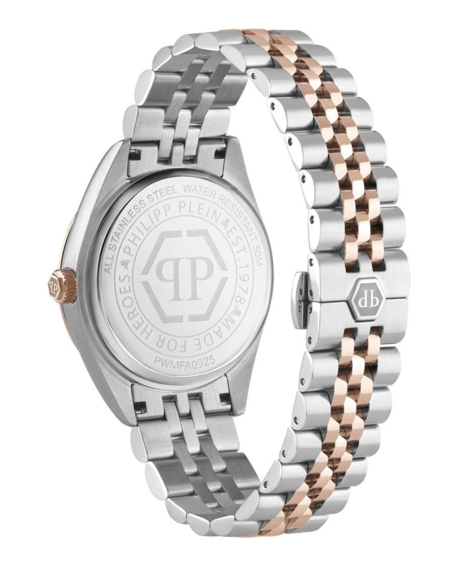 Philipp Plein Date Superlative Crystal Watch With Two-Tone Case