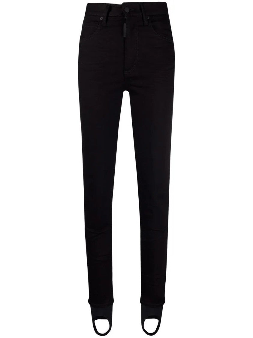 Dsquared2 Black Straight Jeans With Stirrup Straps