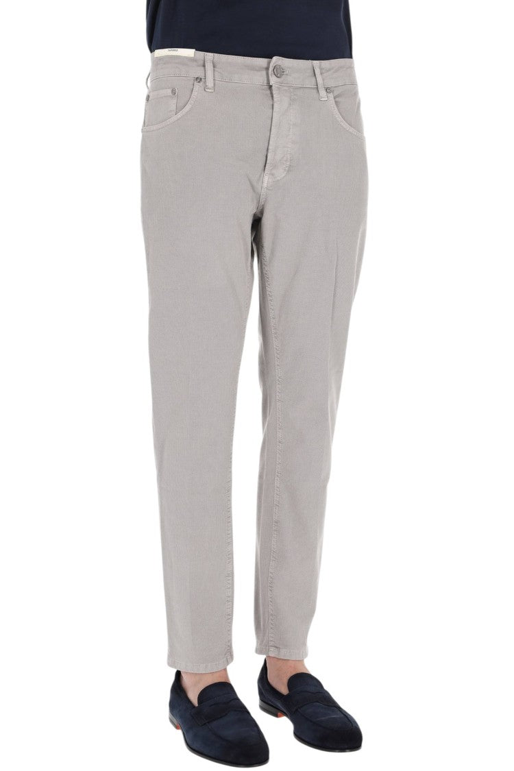 Pt Denim Herringbone Stretch Cotton Chinos