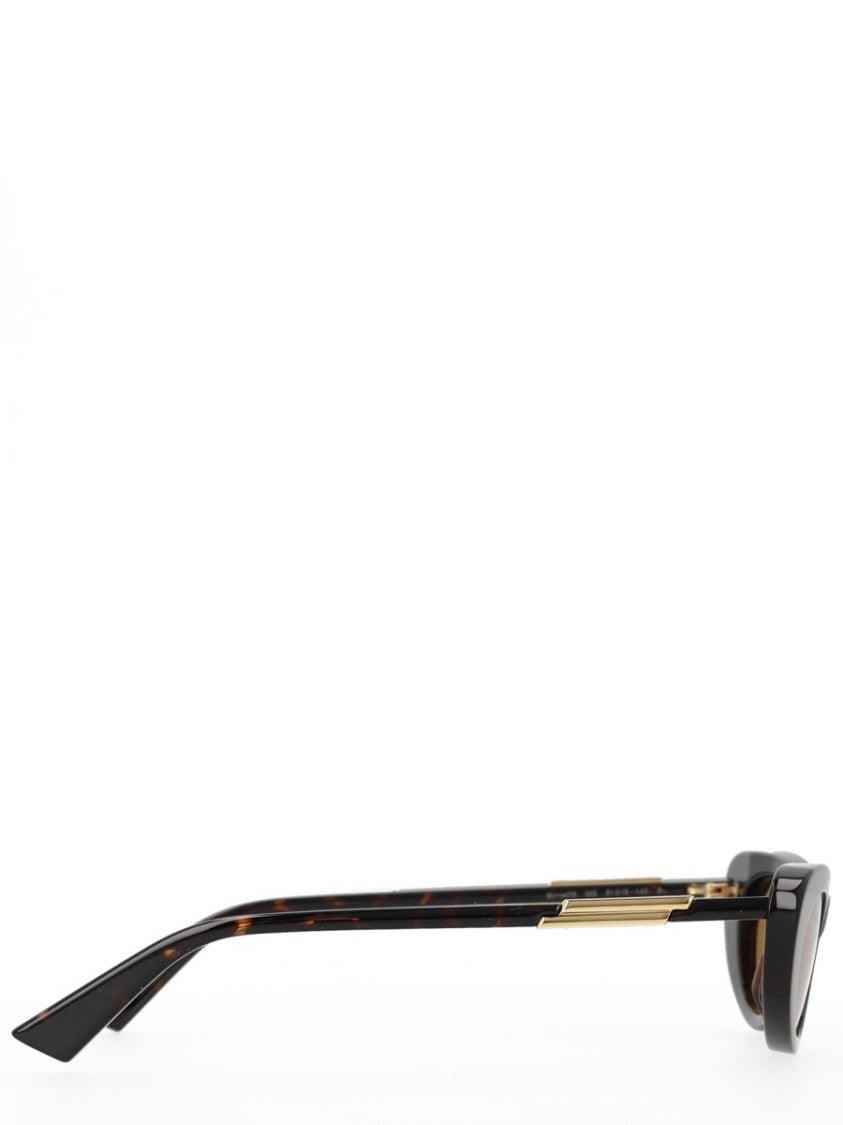 Bottega Veneta Snap Cat-Eye Tortoiseshell Sunglasses