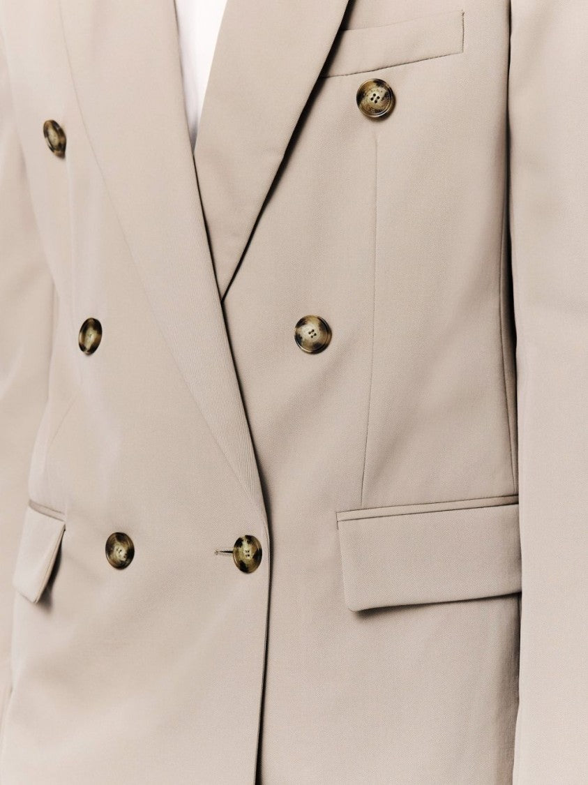 Stella Mccartney Double-Breasted Tortoiseshell Button Blazer