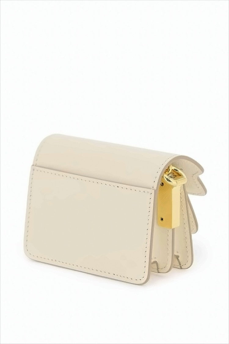 Marni Structured Rectangular Crossbody Bag With Scalloped Flap And Gold Accents