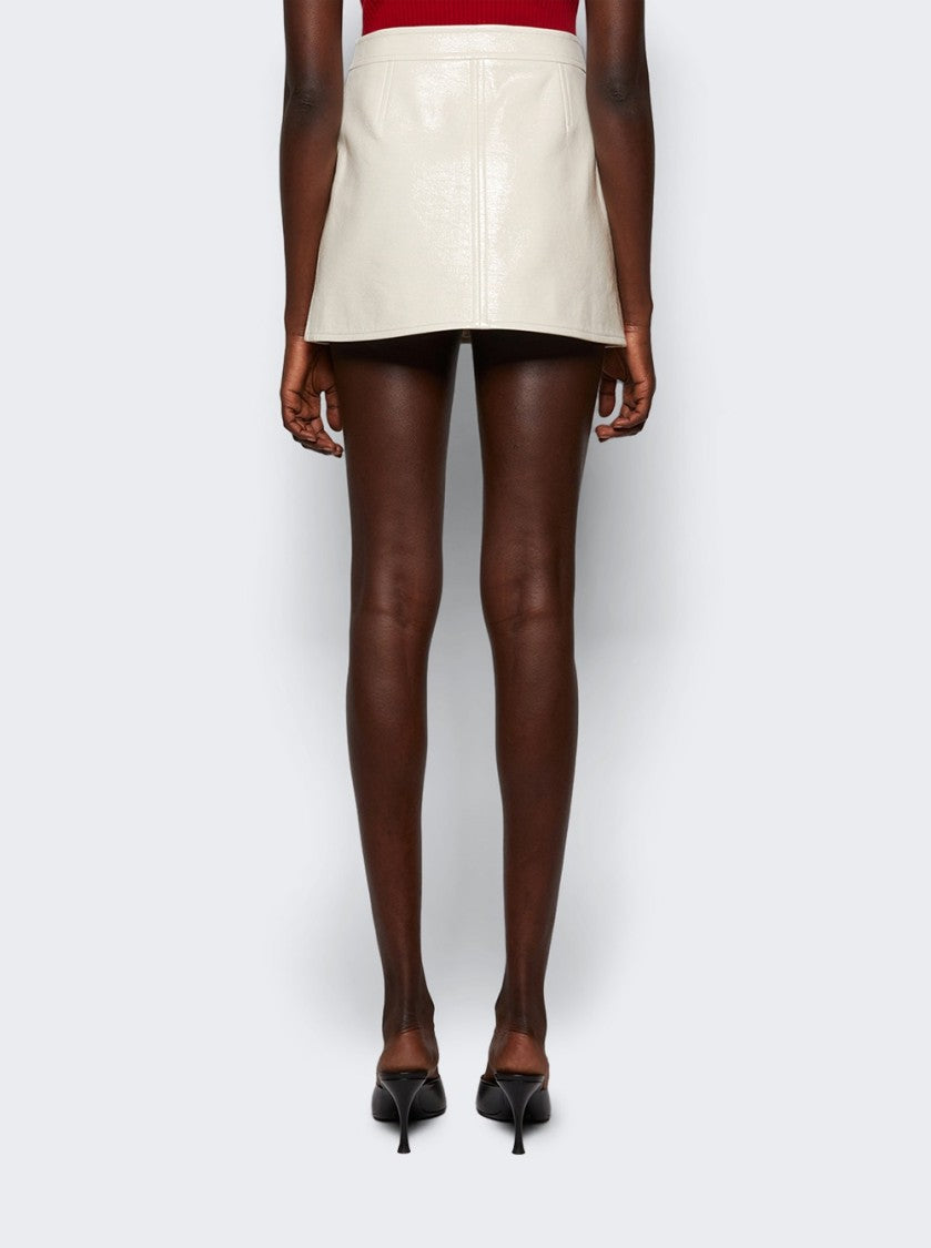 Courrèges Vinyle Reedition Skirt Blanc Casse